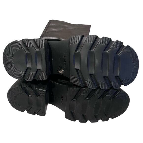 Free People Lana Lug Sole Foldover Boots NEW Black Size 10 - Picture 7 of 10